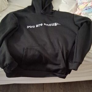 Black Hoodie with Positive Message